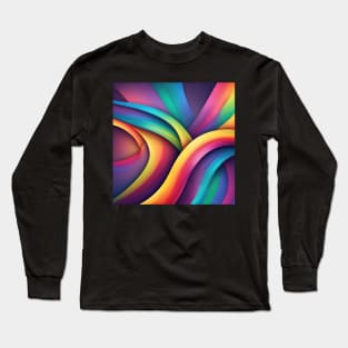 Abstract LGTB curved lines Long Sleeve T-Shirt